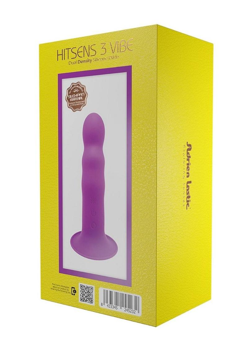 Adrien Lastic Hitsens 2 Dual Dense Silicone Vibrating Dildo - Purple