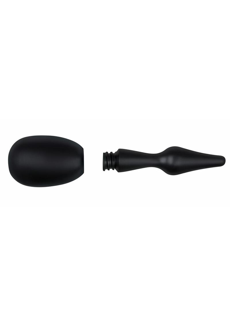 Aquaclean 150ml One Way Valve Douche with Butt Plug Nozzle - Black