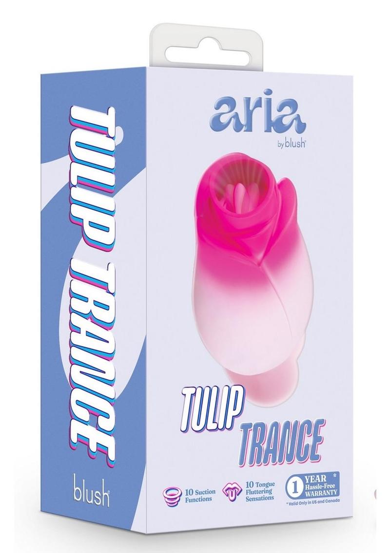 Aria Tulip Trance Rechargeable Silicone Clitoral Stimulator - Pink