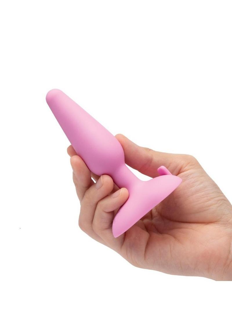 B-Vibe Beginner's Vibrating Rechargeable Silicone Butt Plug - Pink