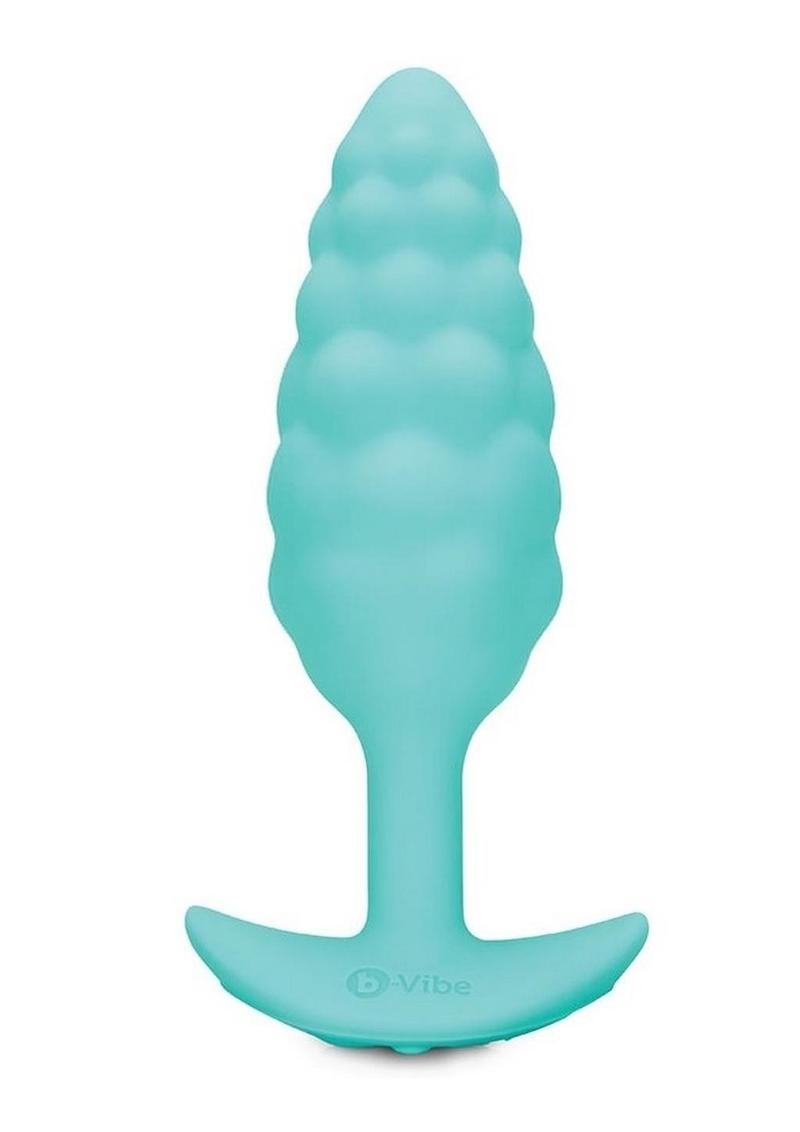 B-Vibe Bump Textured Rechargeable Silicone Anal Plug - Green/Mint Green