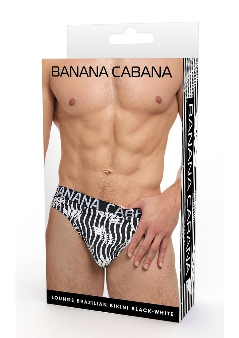 Banana Cabana Bikini - Black/White - Large/Medium