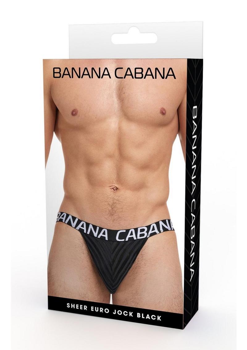 Banana Cabana Poly Jock - Black - Medium/Small