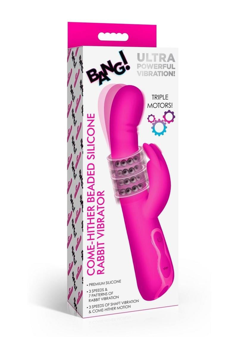 Bang! Come Hither Beaded Rechargeable Silicone Rabbit Vibrator