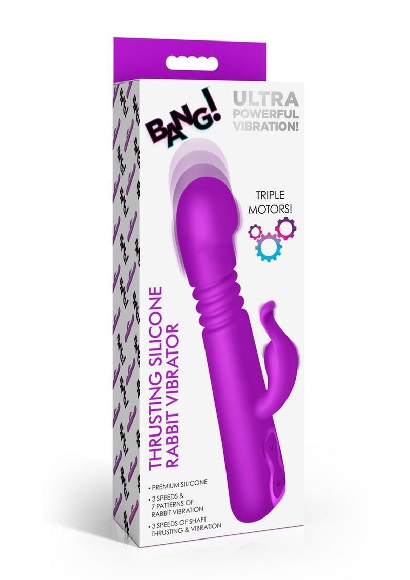 Bang! Thrusting Rechargeable Silicone Rabbit Vibrator