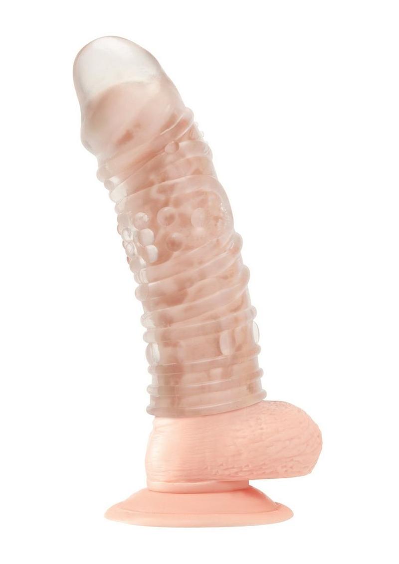 Blue Line Veiny Penis Extension - Clear - 6.5in