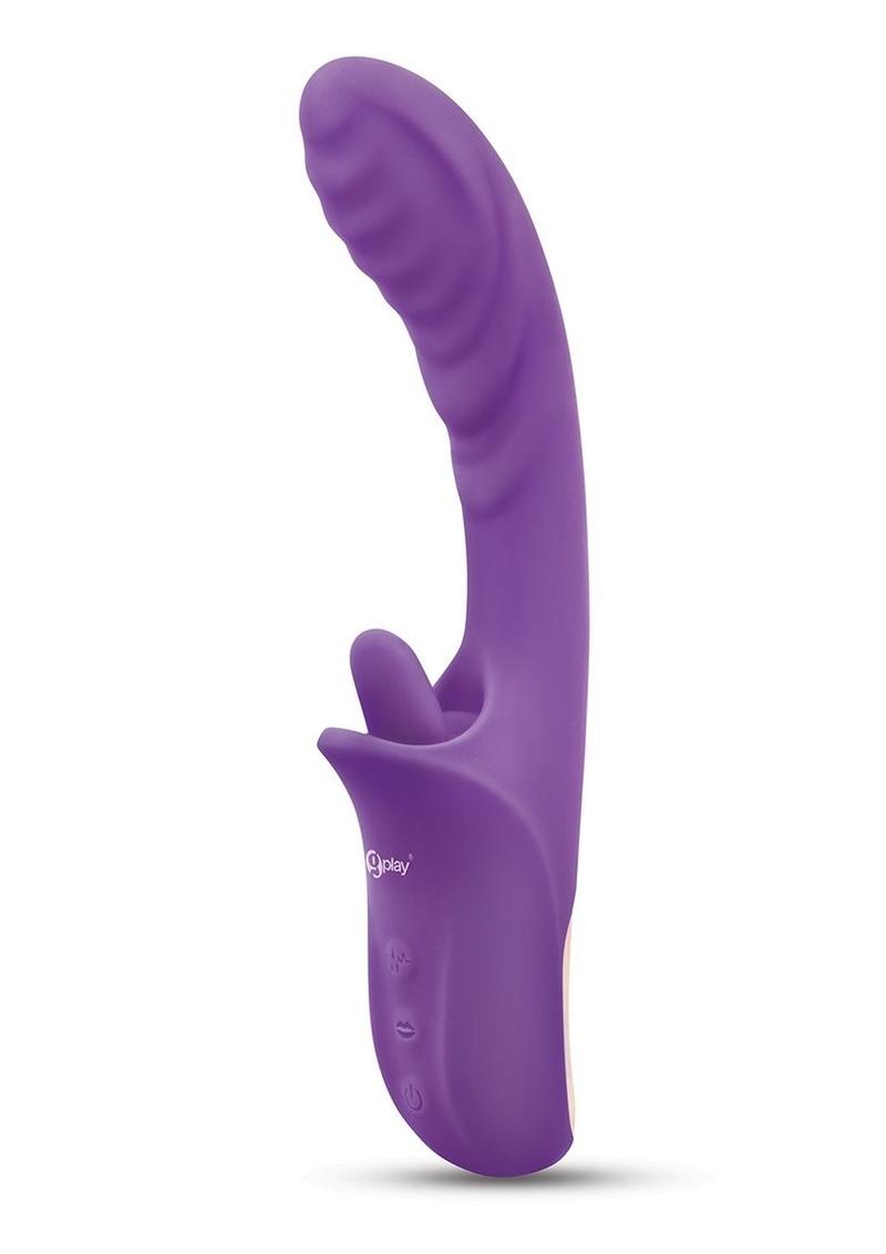 Bodywand G-Play Rechargeable Silicone Dual Stim Lick Me Out G-Spot Squirt Trainer Vibrator with Clitoral Stimulator