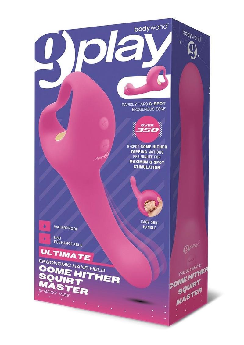 Bodywand G-Play Ultimate Ergonomic Rechargeable Silcone Come Hither Squirt Trainer with Clitoral Stimulator