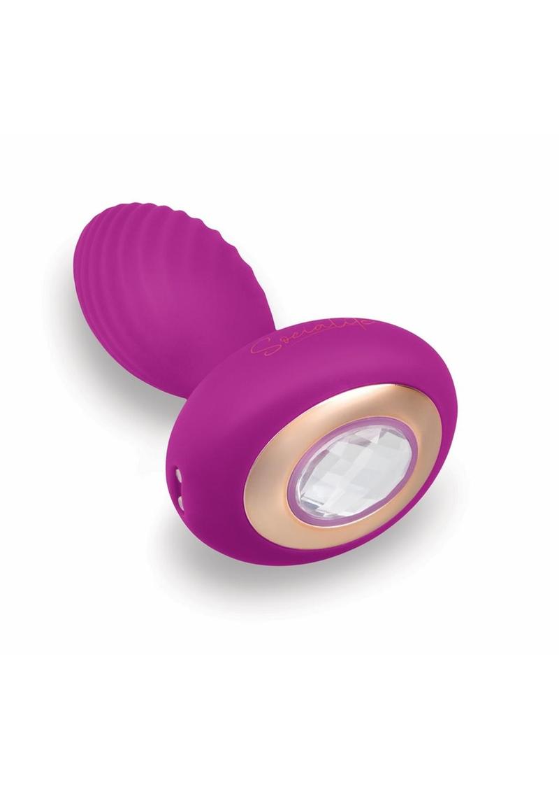 Bodywand Socialite Paradis Rechargeable Silicone Anal Plug - Gold/Purple