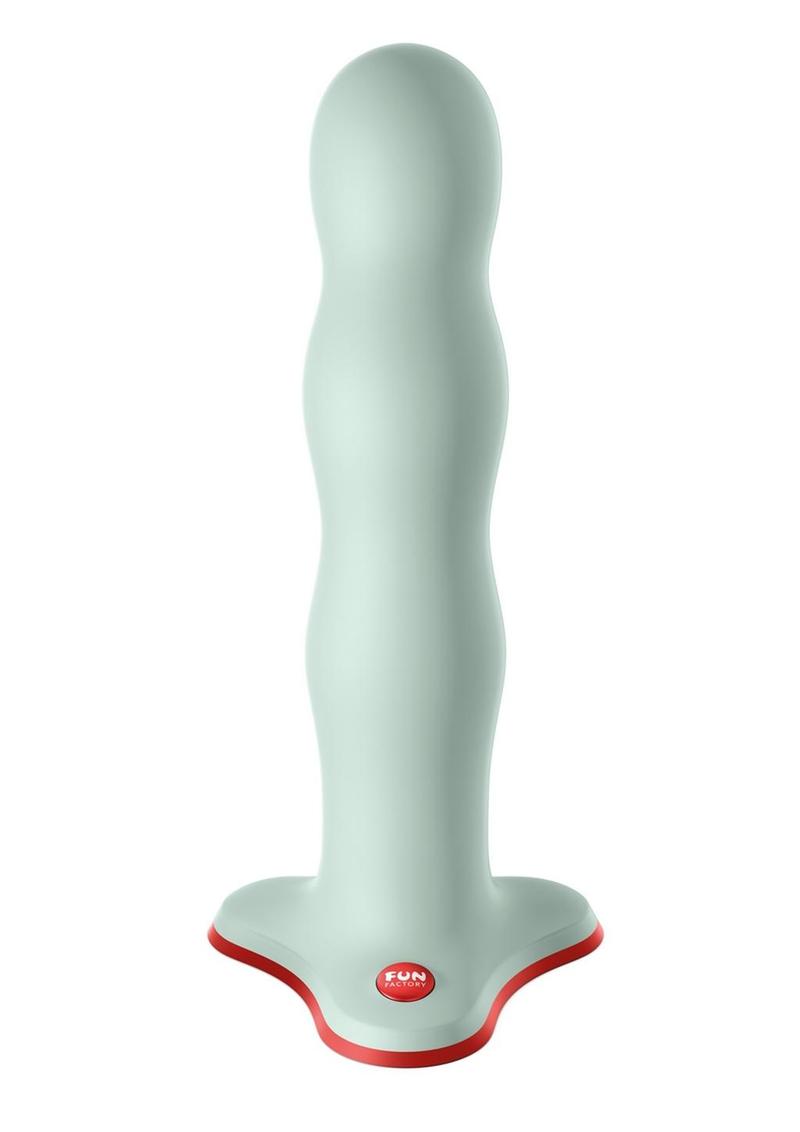 Bouncer Silicone Rumbling Dildo with Weighted Balls - Green