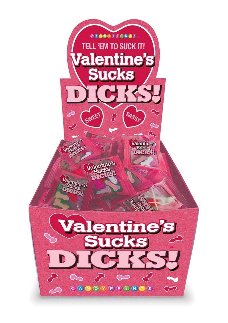 Candyprints Valentine's Suck Dicks Counter - 100 Bags/Display/Per Display