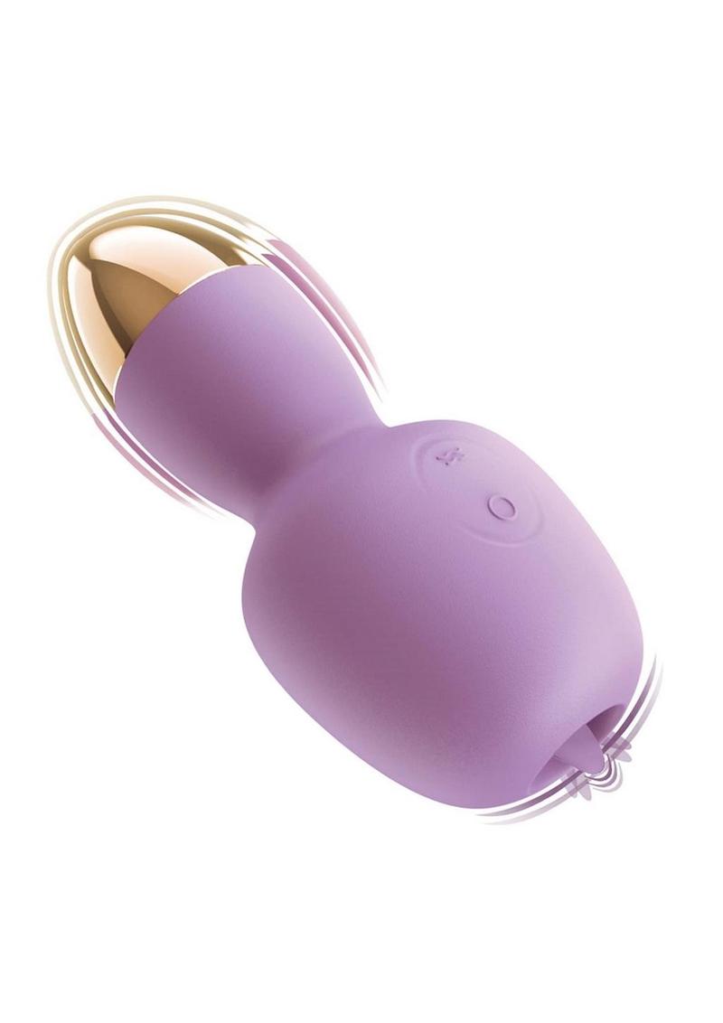 Clit-Tastic Intense Dual Massager Rechargeable Silicone Vibrator with Clitoral Stimulator