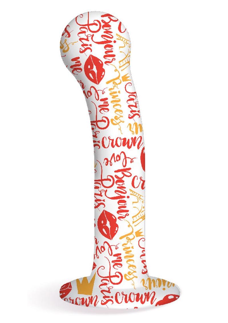 Collage I Remember Paris G-Spot Silicone Dildo - Red/White