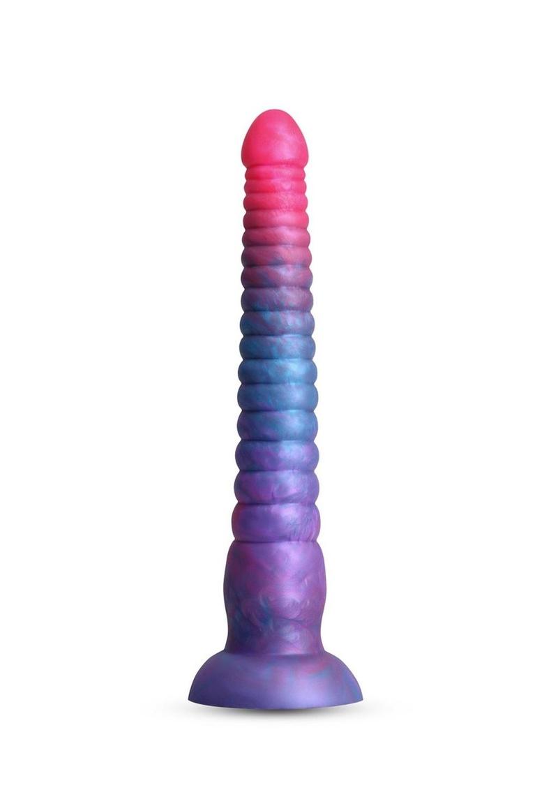 Colours Stacked Silicone Dildo - Blue/Pink - 9in