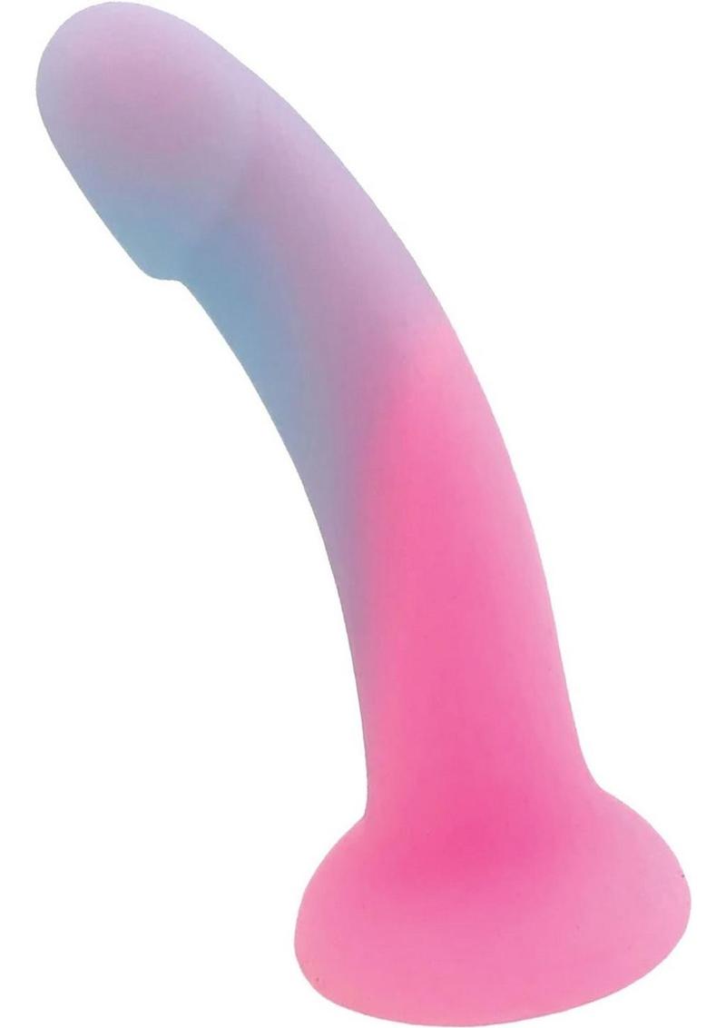 Cotton Candy Pound Cake Rechargeable Silicone Dong - Aqua/Blue/Fuschia/Pink