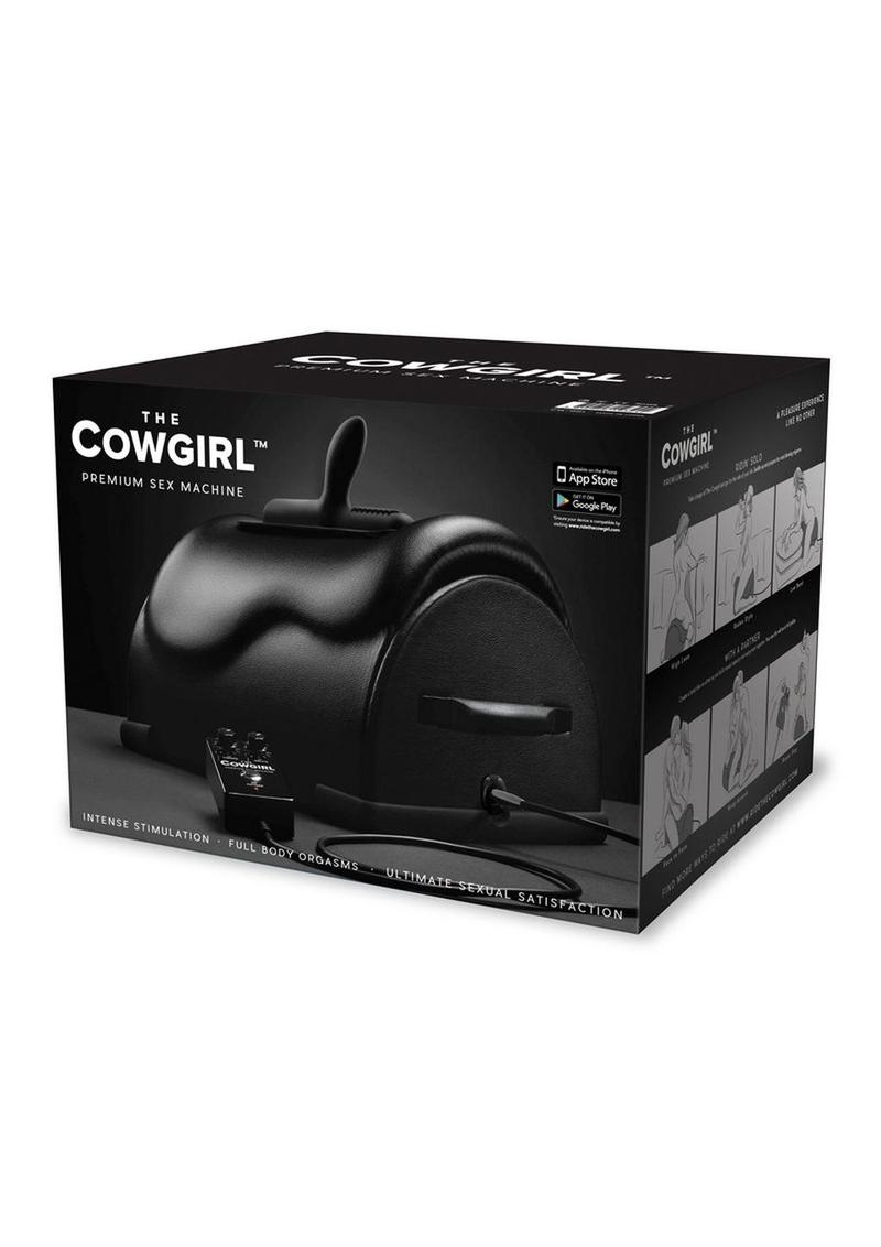 Cowgirl Premium Silicone Sex Machine - Black