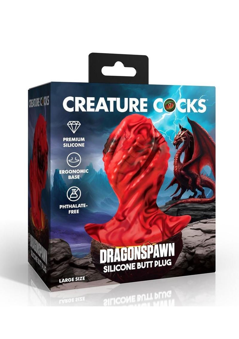 Creature Cocks Dragonspawn Silicone Butt Plug - Red - Large