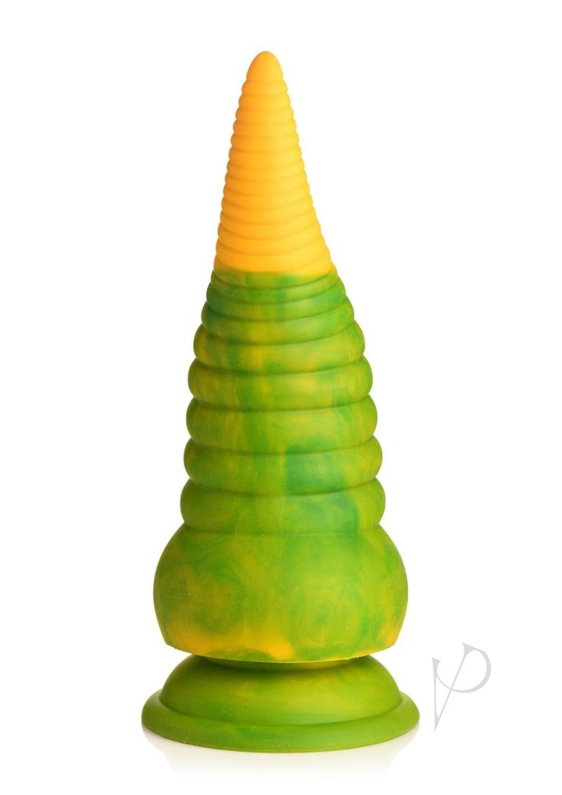 Creature Cocks Monstropus 2.0 Vibrating Tentacle Rechargeable Silicone Dildo - Green/Yellow