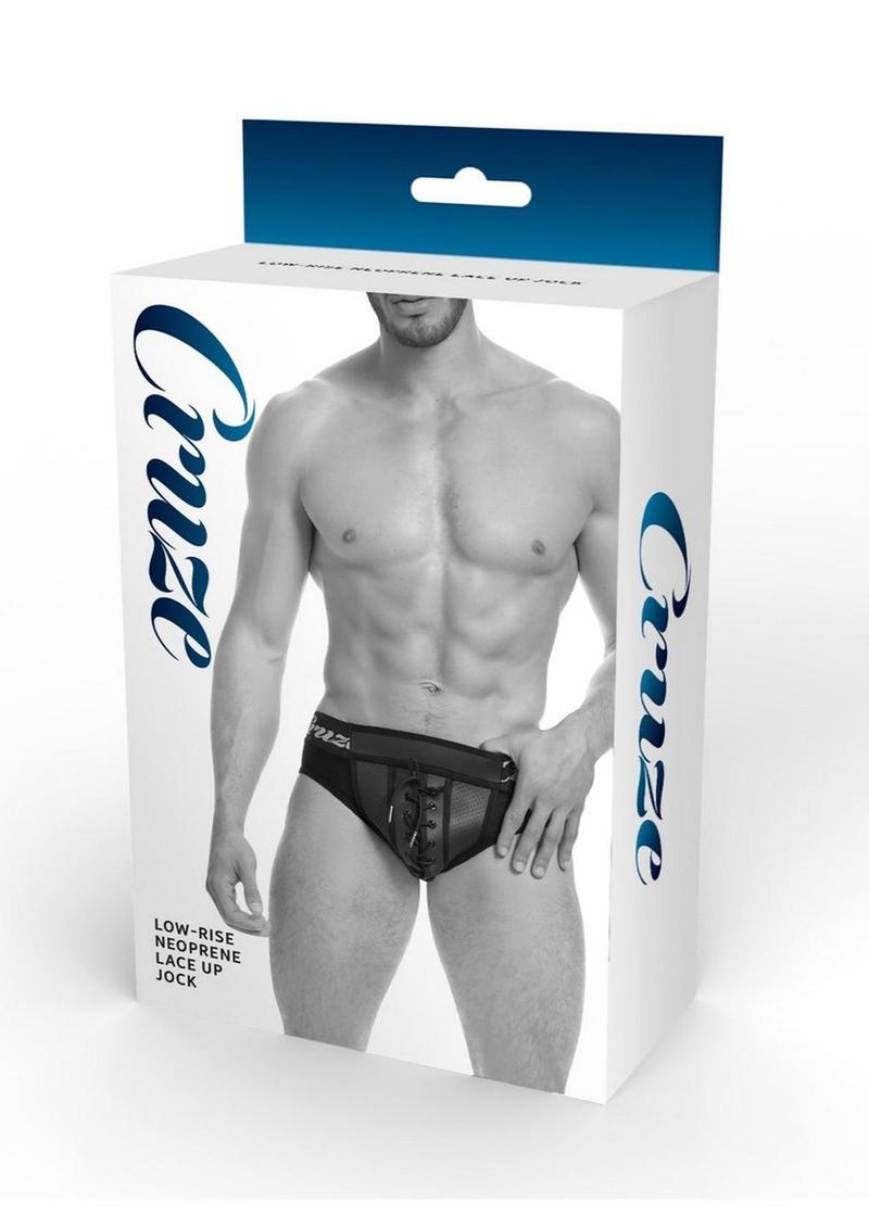 Cruze Kick-Off Lace Up Jock Brief - Black - Medium/Small