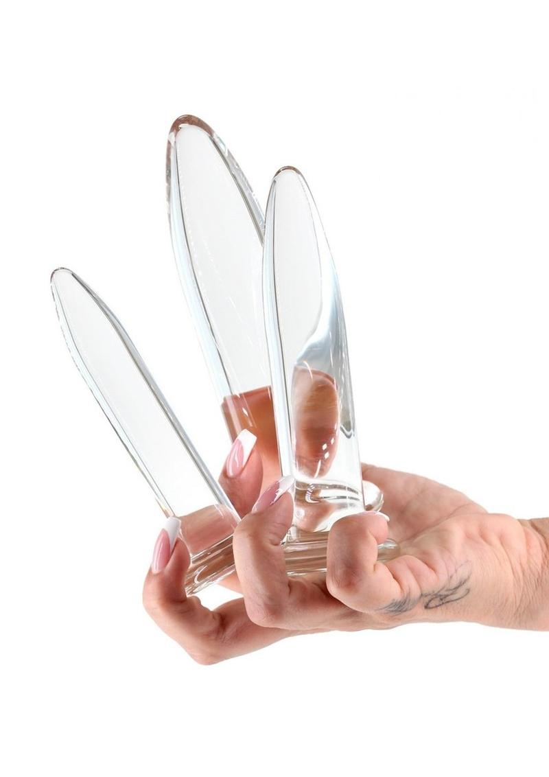 Crystal Trainer Glass Anal Plugs Kit