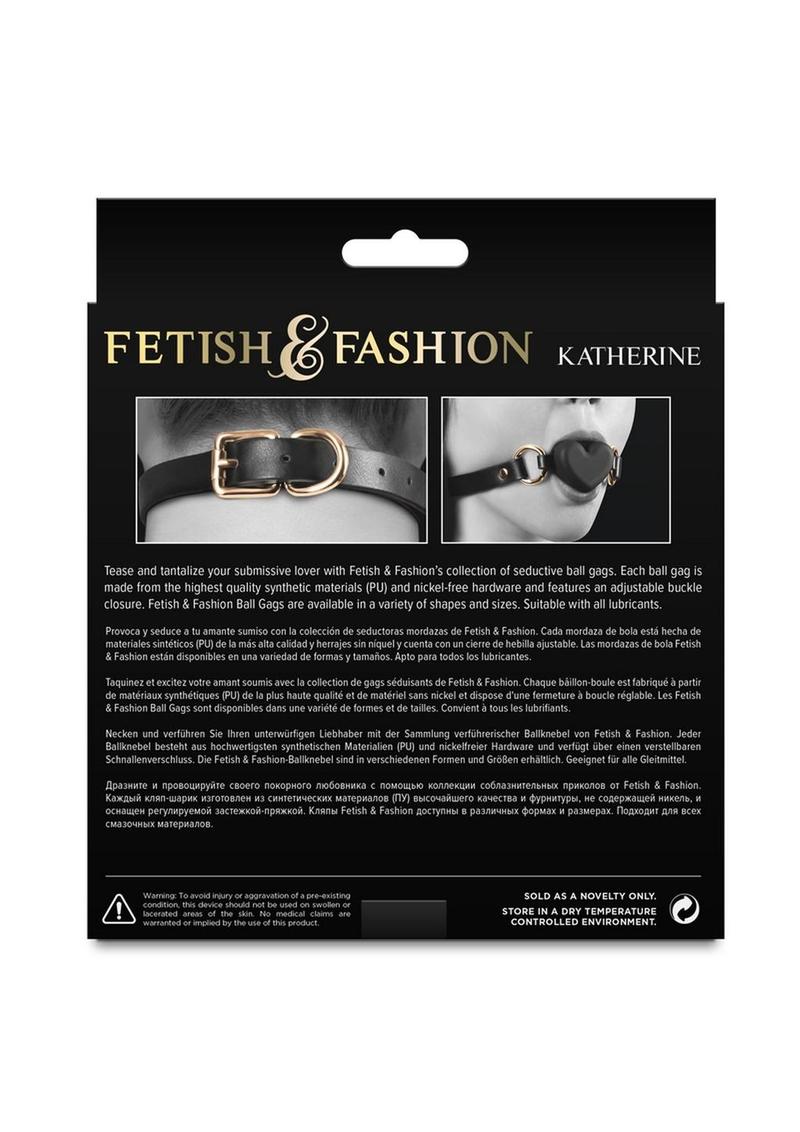 Fetish and Fashion Katherine Silicone Ball Gag - Black