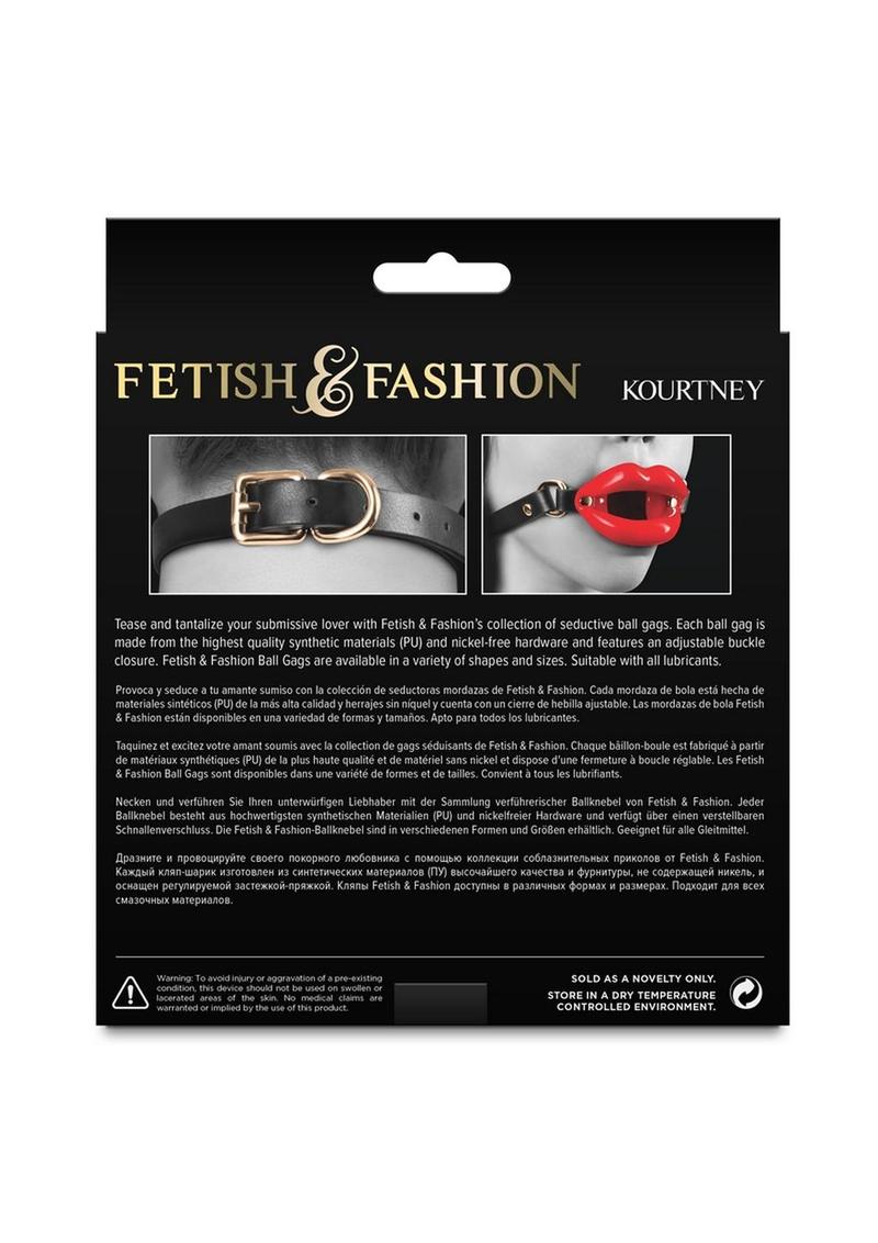 Fetish and Fashion Kourtney Silicone Ball Gag - Black/Red