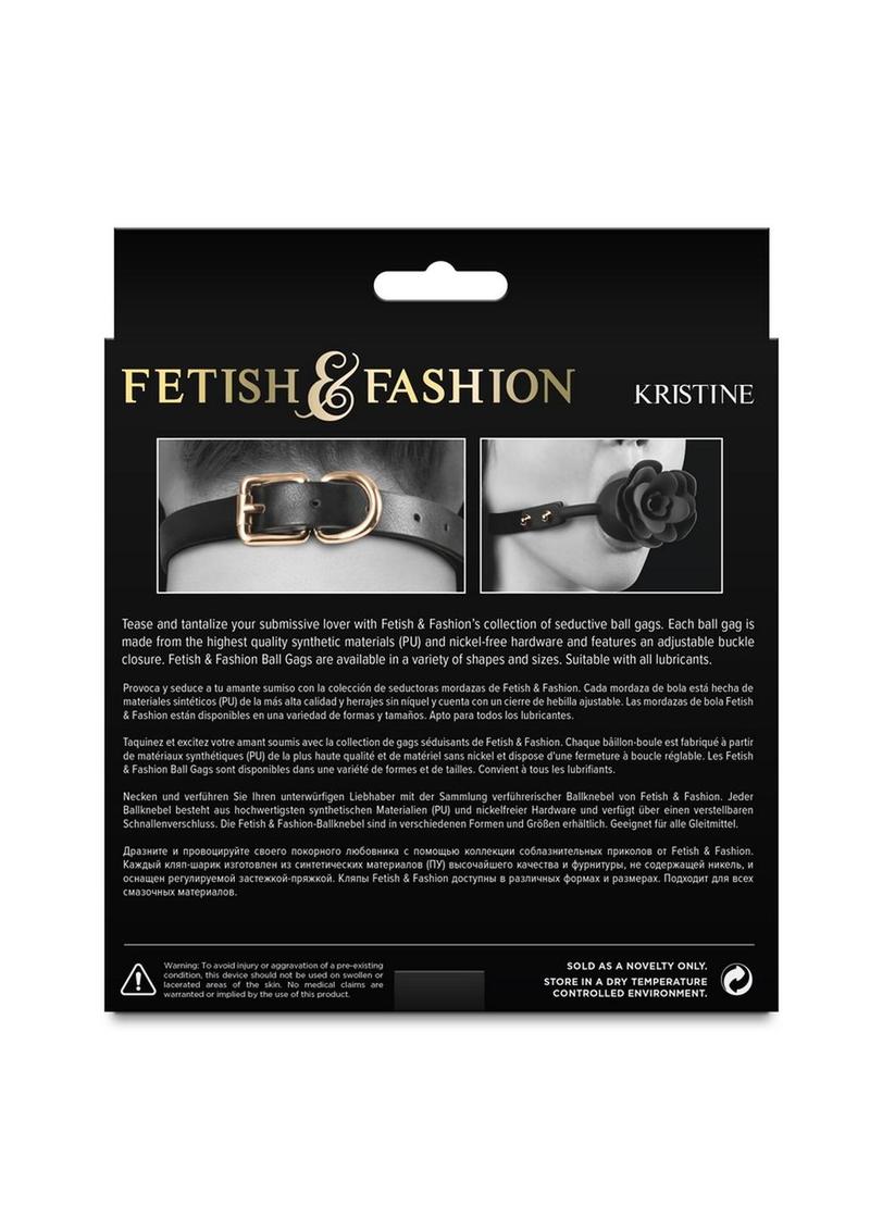 Fetish and Fashion Kristine Silicone Ball Gag - Black