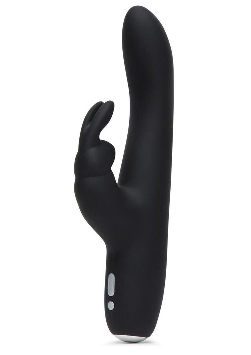 Fifty Shades Of Grey Greedy Girl Rechargeable Slimline Rabbit Vibrator - Black