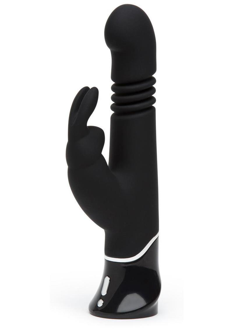 Fifty Shades Of Grey Greedy Girl Rechargeable Thrusting G-Spot Rabbit Vibrator - Black