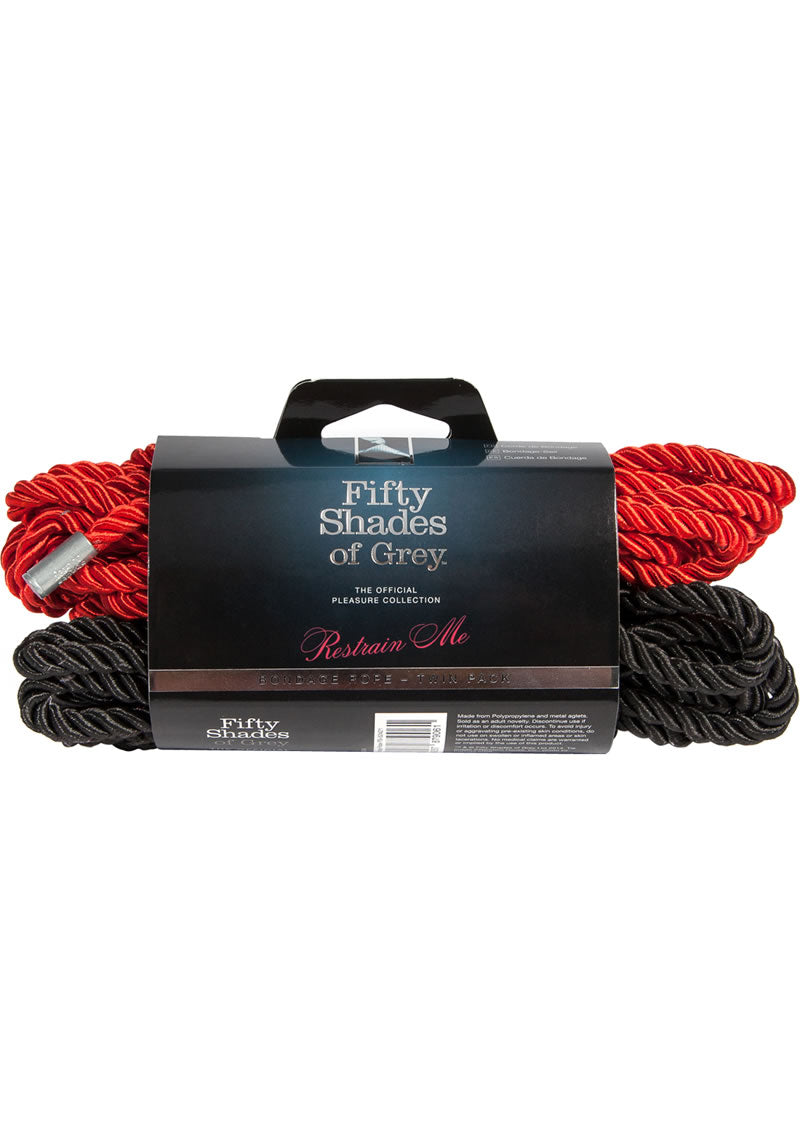 Fifty Shades Of Grey Restrain Me Bondage Rope 16ft Twin Pack - Multiple