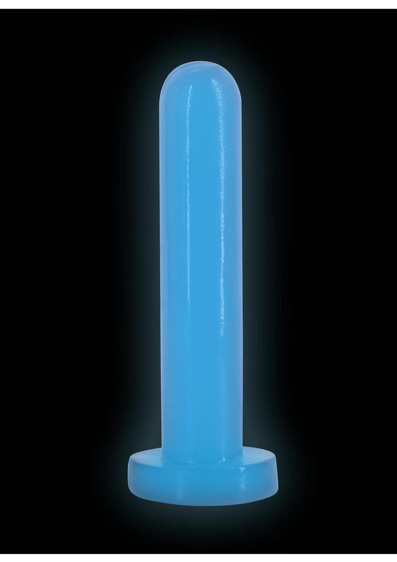 Firefly Thrill Glow In The Dark Dildo - Blue/Glow In The Dark - Small