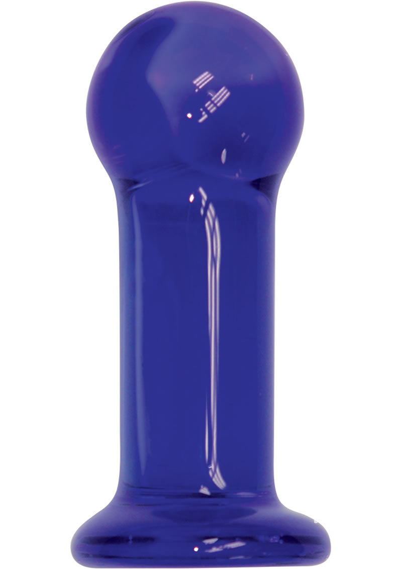 First Glass Anal Plug - Blue/Indigo