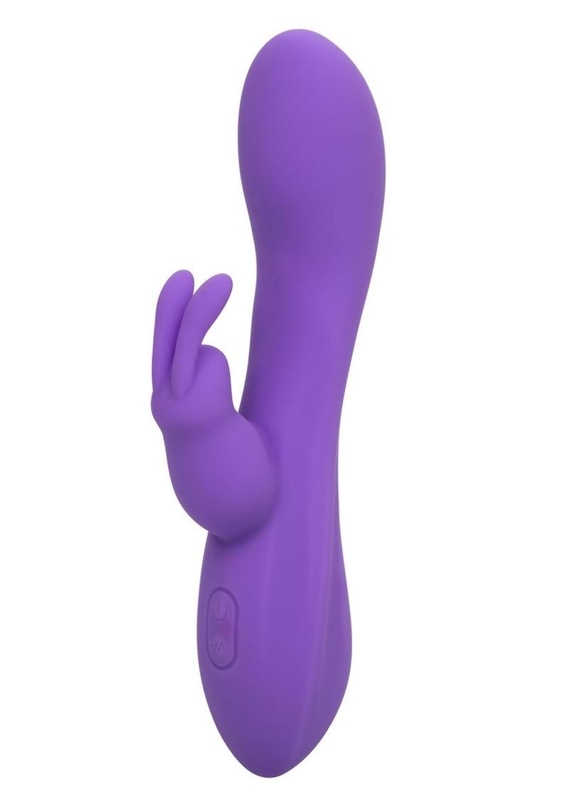 Flex Bend and Hold Double Rumbler Rechargeable Silicone Vibrator - Purple