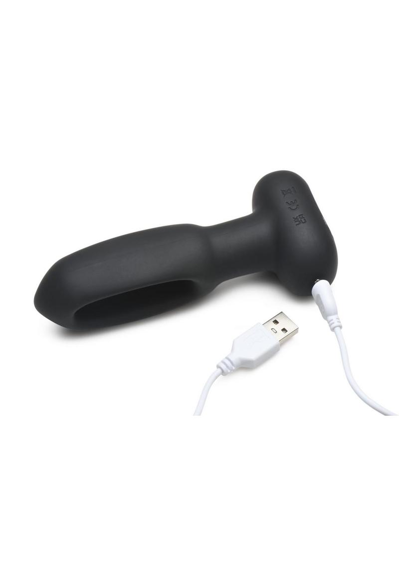 Flickers Bum Flick Flicking and Vibrating Rechargeable Silicone Butt Plug with Remote