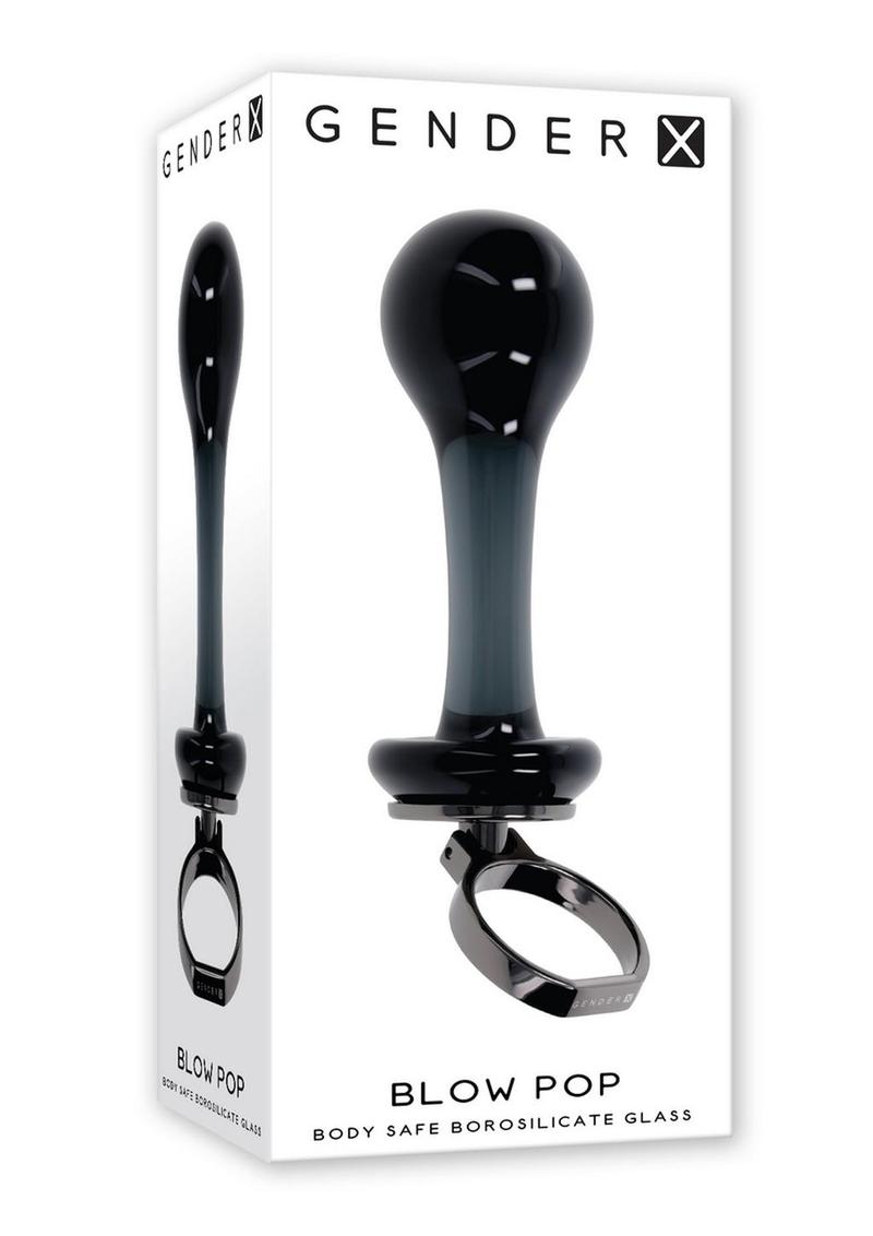 Gender X Blow Pop Glass Anal Plug - Black