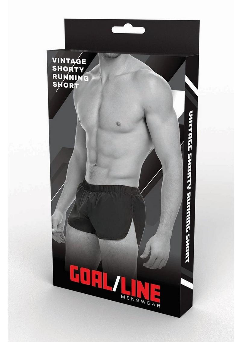 Goal Line Extreme Split Booty Shorts - Black - Medium/Small