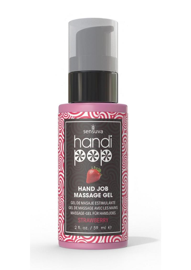 Handipop Edible Hand Job Massage Gel Strawberry - 2oz