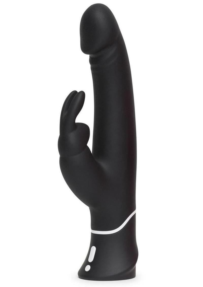 Happy Rabbit Realistic Silicone Rabbit Vibrator - Black