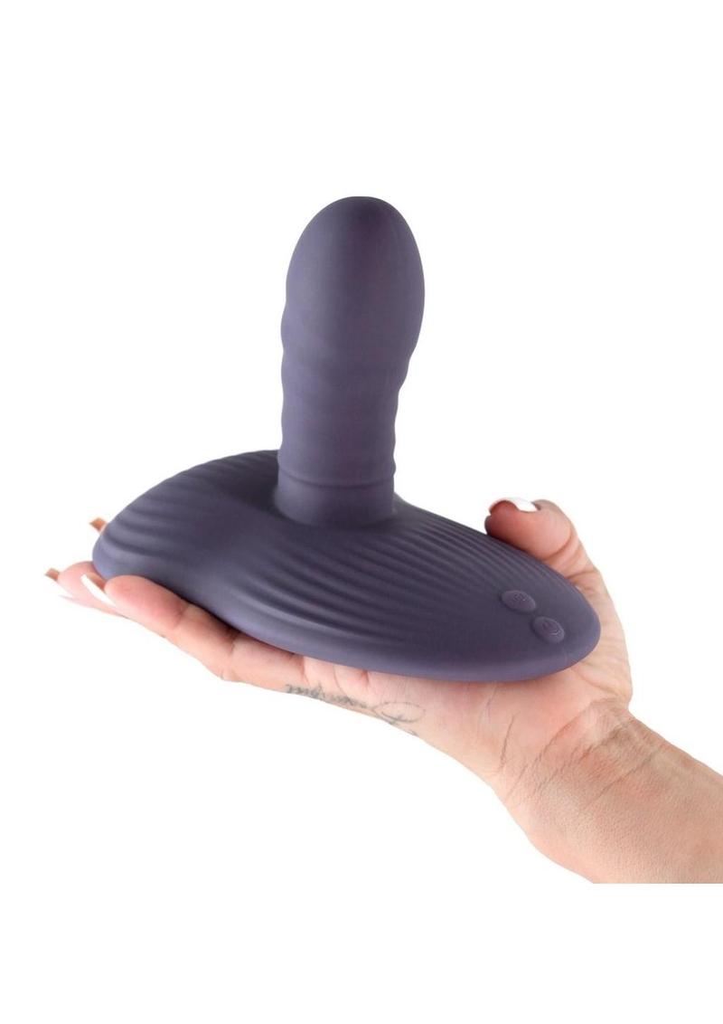 Inya Thrust and Grind Rechargeable Silicone Vibrator - Purple