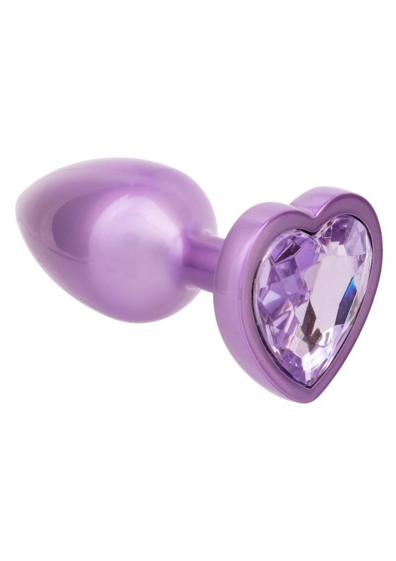 Jewel Amethyst Heart Anal Plug