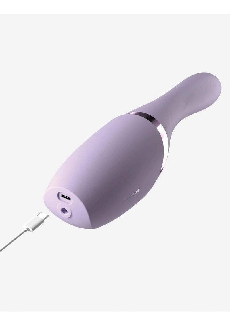 Jimmyjane Hello Bang Rechargeable Silicone Thrusting Vibrator - Lavender/Purple