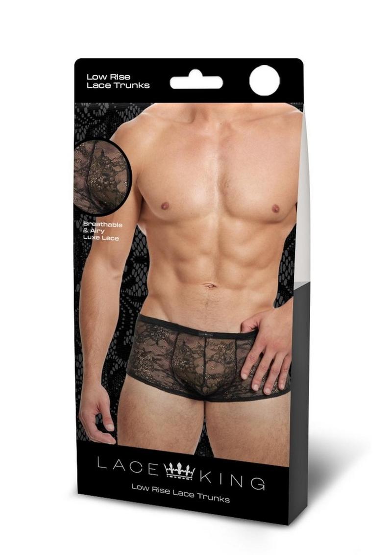 Lace King Lace Trunks - Black - Large/Medium