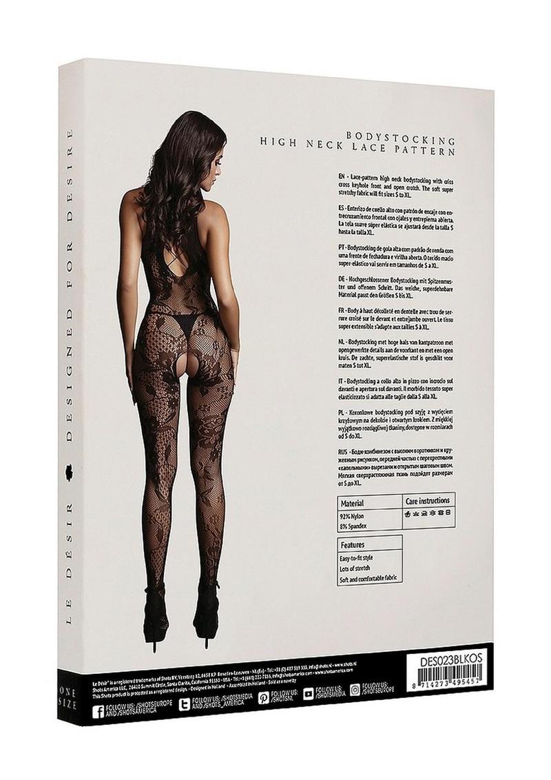 Le Desir Criss Cross Neck Bodystocking