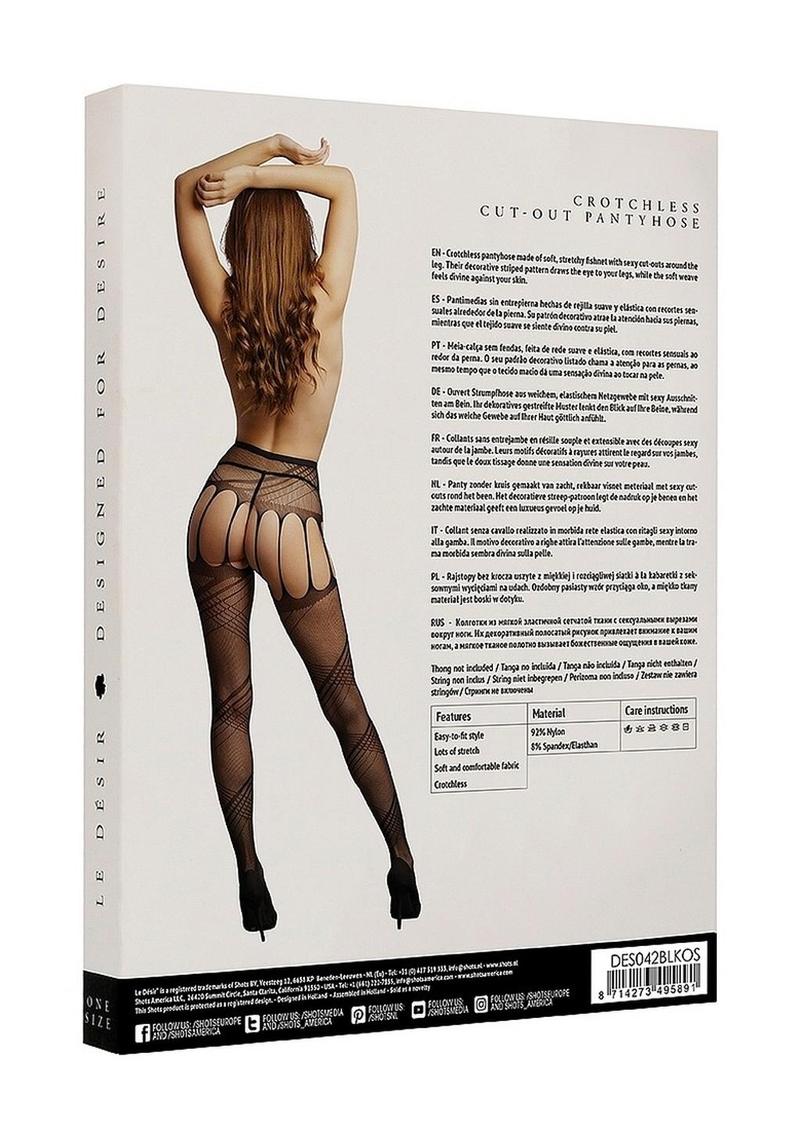 Le Desir Crotchless Cut Out Pantyhose