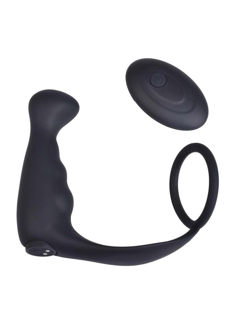 Magic Remote Controlled Slimfit Rechargeable Silicone Anal Plug - Black