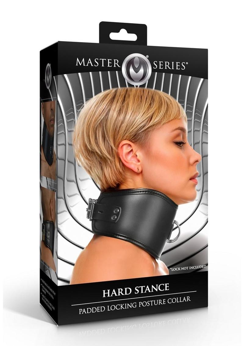 Master Series Hard Stance Padded Lock Posture Collar - Black