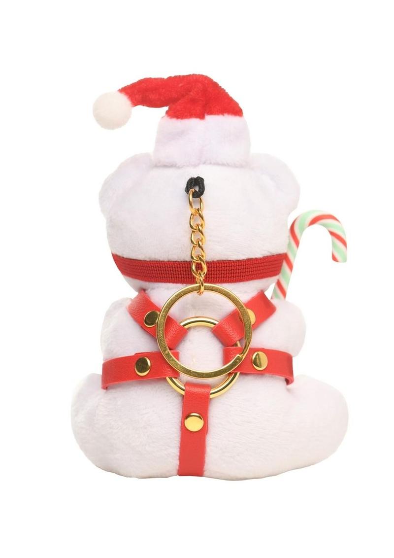 Master Series Holiday Bondage Bear Keychain - Green/Red/White