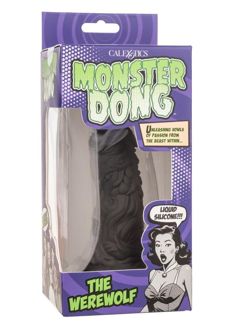 Monster Dong The Werewolf Silicone Dildo - Black - 9in