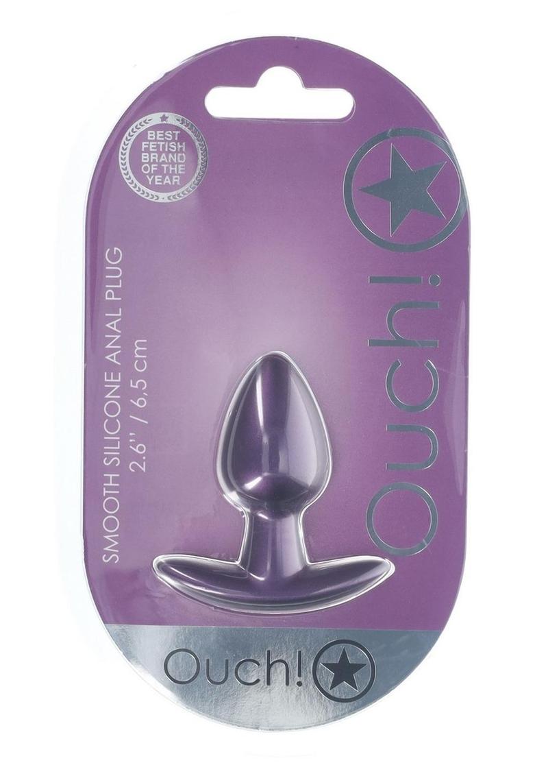 Ouch! Anal Plug Silicone - Small - Metallic - Purple - Small