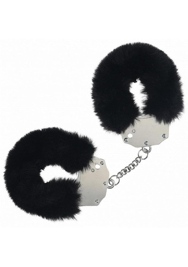 Ouch! Heavy-Duty Fluffy Handcuffs - Black